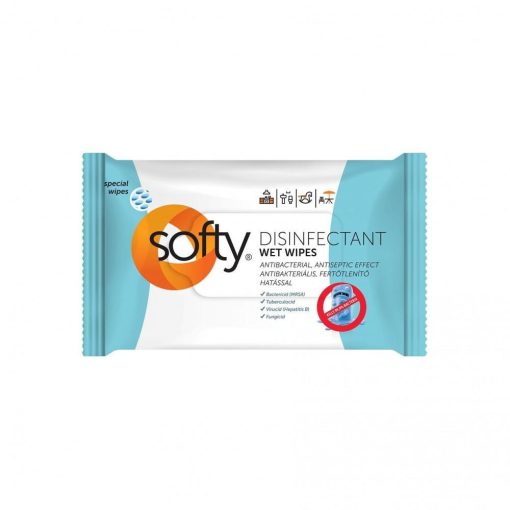Softy Disinfectant nedves fertőtlenítő törlőkendő 40 lap, visszazárható