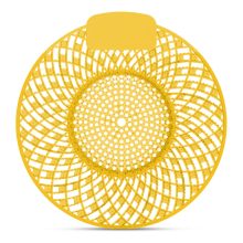 Piszoár bio enzimes illatosító rács Spiral, citrom illatú (sárga)