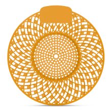 Piszoár bio enzimes illatosító rács Spiral, mangó illatú (sötét sárga)