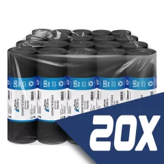  Szemeteszsák fekete 70x110 20mikron 135L 10db/tekercs (20 tekercs)