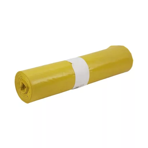 Alufix szemeteszsák 70x100cm, 120 literes HDPE, sárga, szalagos