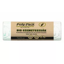 Kukoricakeményítő alapú (EN13432) PLA zsák 730x1150x0,03mm, 120L, 10 darab/tekercs