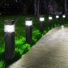   Napelemes LED kerti lámpa, hideg fehér fény, IP44 időjárásálló