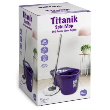 Titanik Spin Mop forgófejes felmosó szett 19 liter (vödör nyél mop)