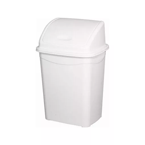 Planet Billenőfedeles szemetes kuka, műanyag, luxury, fehér, 4 L