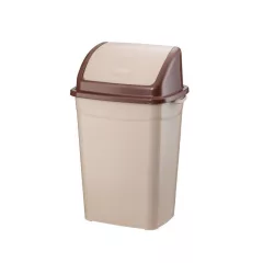 Planet Billenőfedeles szemetes kuka, műanyag, barna, 9 L