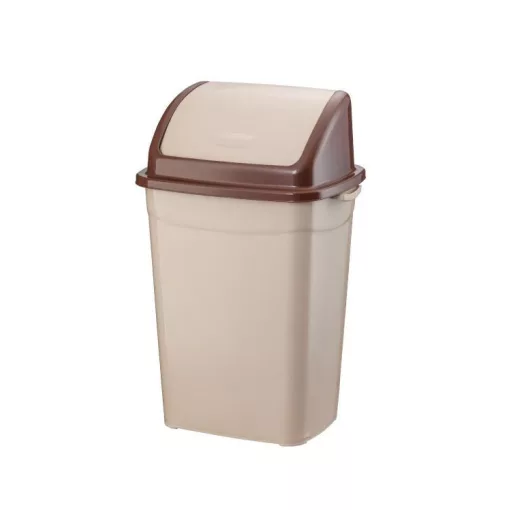Planet Billenőfedeles szemetes kuka, műanyag, barna, 9 L