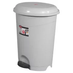   Planet Pedálos szemetes kuka, műanyag, ECO szürke, kivehető kosárral, 50L NO5