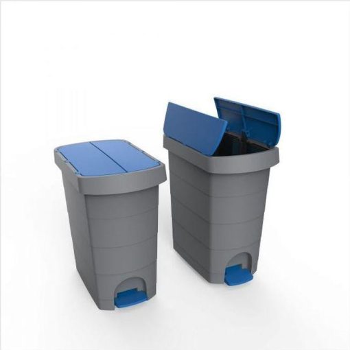 Planet Pelikán Slim pedálos szemetes eco antracit színű, sárga fedéllel 60L