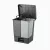   Planet Pedálos szemetes kuka DUO, osztott, műanyag, ECO antracit, 50L