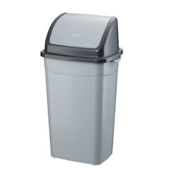   Planet Billenőfedeles szemetes kuka, műanyag, szürke/antracit, 70 L