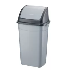   Planet Billenőfedeles szemetes kuka, műanyag, szürke/antracit, 70 L
