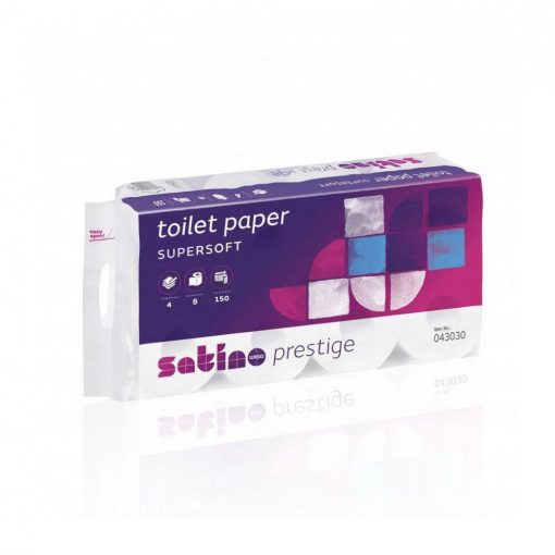 Satino Wepa Prestige toalettpapír, 4 rétegű, 150 lapos, 8 tekercs/csomag, 9 csomag/zsák