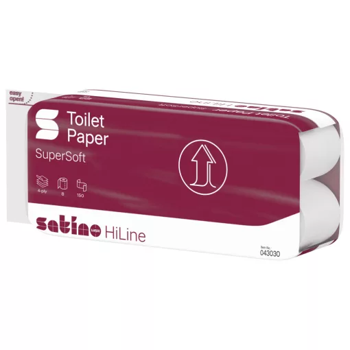 Satino Wepa Prestige toalettpapír, 4 rétegű, 150 lapos, 8 tekercs/csomag, 9 csomag/zsák