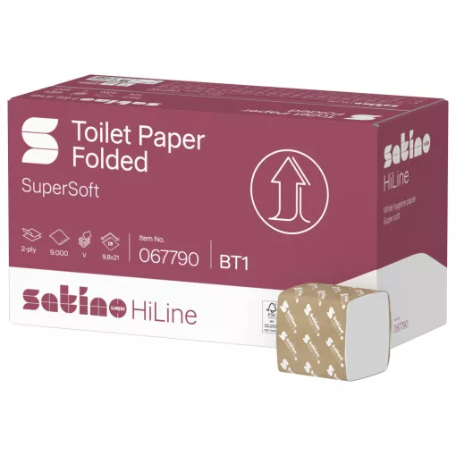 Satino Wepa Prestige hajtogatott toalettpapír cellulóz 2 réteg, 9,8x21cm, 30x300 lap