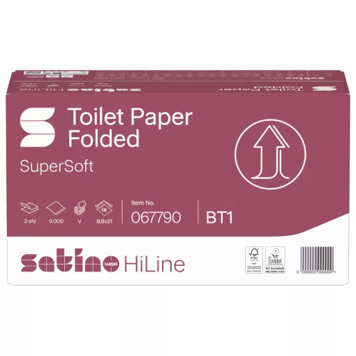 Satino Wepa Prestige hajtogatott toalettpapír cellulóz 2 réteg, 9,8x21cm, 30x300 lap