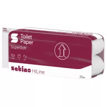 Satino Wepa Prestige toalettpapír 3 rétegű, fehér, 250 lap, 8 tek/csg 8 csomag/zsák