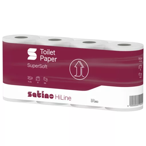Satino Wepa Prestige toalettpapír 3 rétegű, fehér, 150 lap, 8 tek/csg 8 csomag/zsák