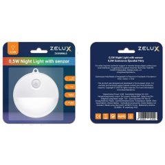   Zelux LED fény és mozgásérzékelős éjszakai világítás