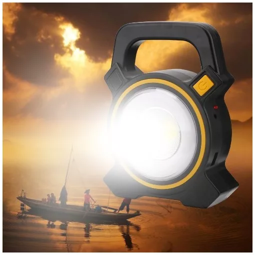 Zelux 10W akkumulátoros napelemes reflektor