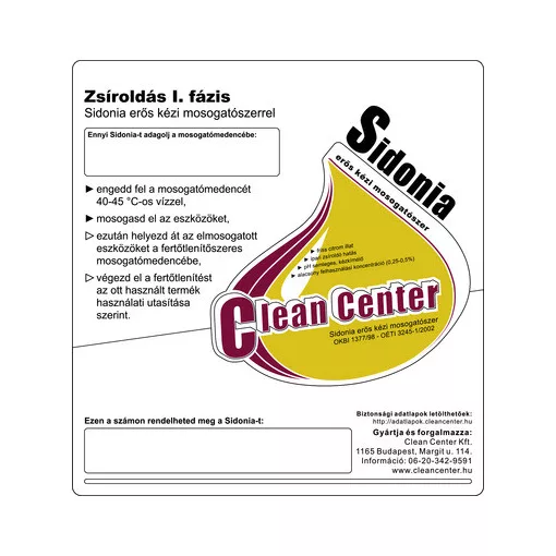 Sidonia-strong I. fázis kísérőmatrica