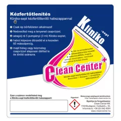 Kliniko-Sept kézfertőtlenítő HABszappan kísérőmatrica