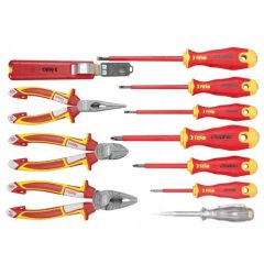   FELO ERGONIC SZIGETELT SZERSZÁM KÉSZLET GYÖNGYVÁSZON TÁSKÁBAN 11 részes