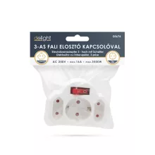 3-as fali elosztó - kapcsolóval