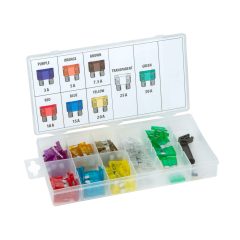   Biztosíték készlet + kiszedő, tárolódobozban - 97 db - 3-30A