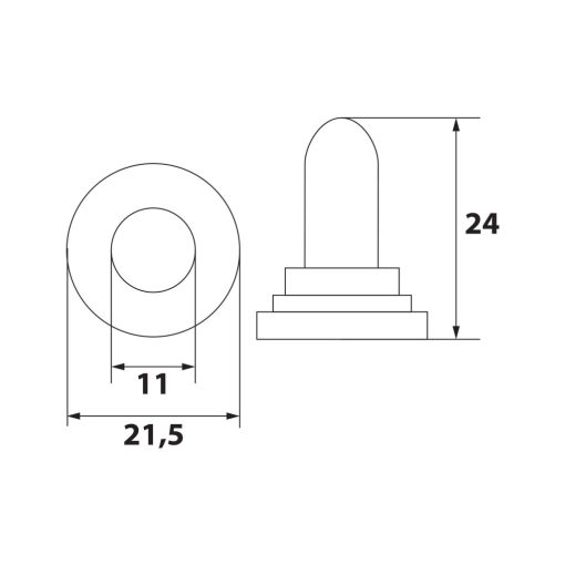 Vízzáró szilikon sapka