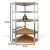   Fémpolc állvány - sarok - 5 szintes - fém - max. 175 kg - 180 x 90 x 30 cm