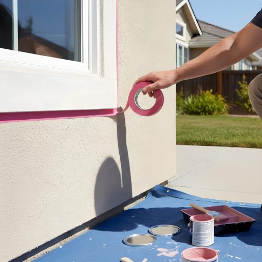 Maszkolószalag - vízbázisú - 50 m x 24 mm - rózsaszín - kültéri