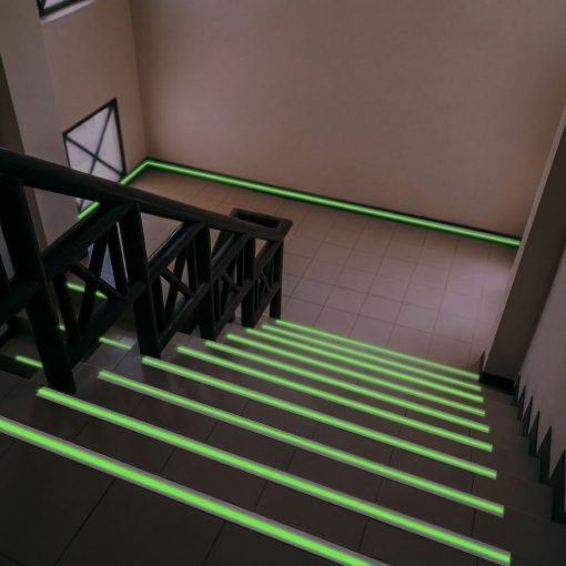 Csúszásmentes ragasztószalag - foszforeszkáló jelölőcsíkkal - 5 m x 50 mm - 5 féle