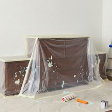 Takarófólia maszkolószalaggal - 20 x 2,5 m - 7 mikron