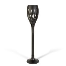 LED-es szolár lámpa - leszúrható / fali / szabadonálló - lángeffekt - 12 sárga LED - 90 x 410 mm