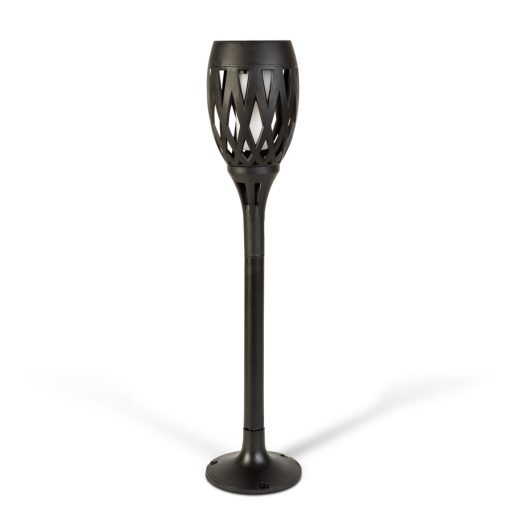 LED-es szolár lámpa - leszúrható / fali / szabadonálló - lángeffekt - 12 sárga LED - 90 x 410 mm