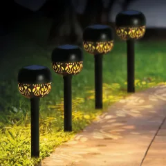   Leszúrható szolár lámpa - 1 melegfehér LED - 8 x 8 x 38 cm