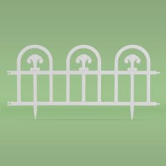 Virágágyás szegély / kerítés - 60 x 30  cm - fehér