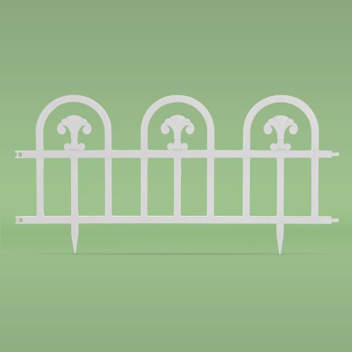 Virágágyás szegély / kerítés - 60 x 30  cm - fehér