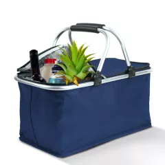   Thermo összecsukható bevásárlókosár - 49 x 28 x 25 cm - 21 L - kék