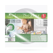 Öntapadós ajtó- ablakszigetelő habszalag - 5 m - fehér 15 mm