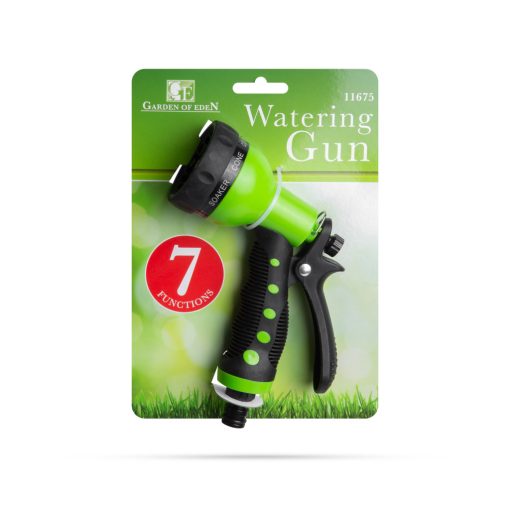 Öntözőpisztoly - 7 funkciós - gumírozott - 20 x 12,5 x 6 cm