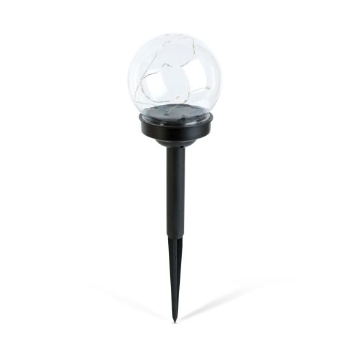 Leszúrható szolár lámpa - gömb alakú - színes - 10 x 10 x 26,5 (+12,5) cm