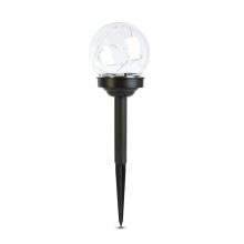 Leszúrható szolár lámpa - gömb alakú - színes - 10 x 10 x 26,5 (+12,5) cm