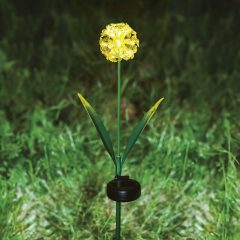   Leszúrható szolár virág - hortenzia - 2 féle - 25 melegfehér LED - 13 x 7 x 65 cm