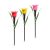   LED-es szolár tulipánlámpa - sárga / piros / rózsaszín - 31 cm - 24 db / kínáló