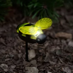   Leszúrható szolár lámpa - méhecske - 8 x 7,5 x 14,5 cm - Fehér LED