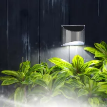 Szolár lámpa - fali - 10 x 5 x 8 cm - 4 fehér SMD LED