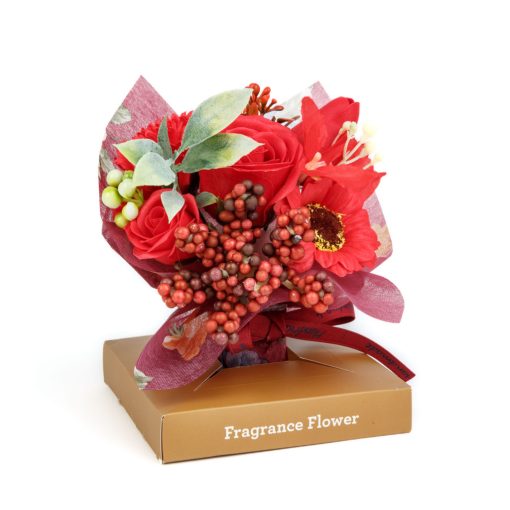 Műnövény dekoráció - illatos rózsa - 11 x 11 x 14 cm