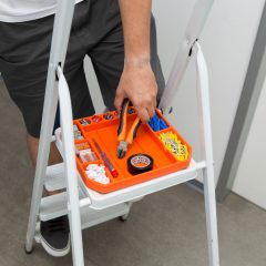   Gumi szerszámos tálca tárolórekeszekkel - vonalzóval - 26 x 23,5 x 2,5 cm